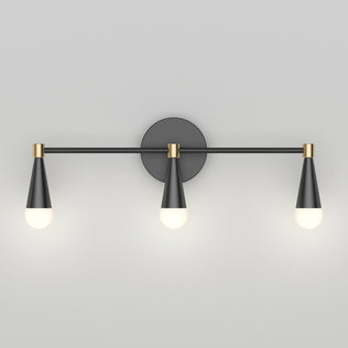 The Wayden LED mid-century bathroom vanity light by Artika features 3 CCT and a sleek black and gold design for modern spaces.