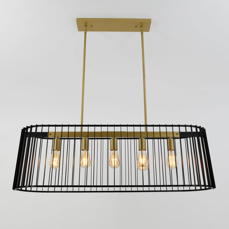Gatsby LED pendant light, Black and Gold