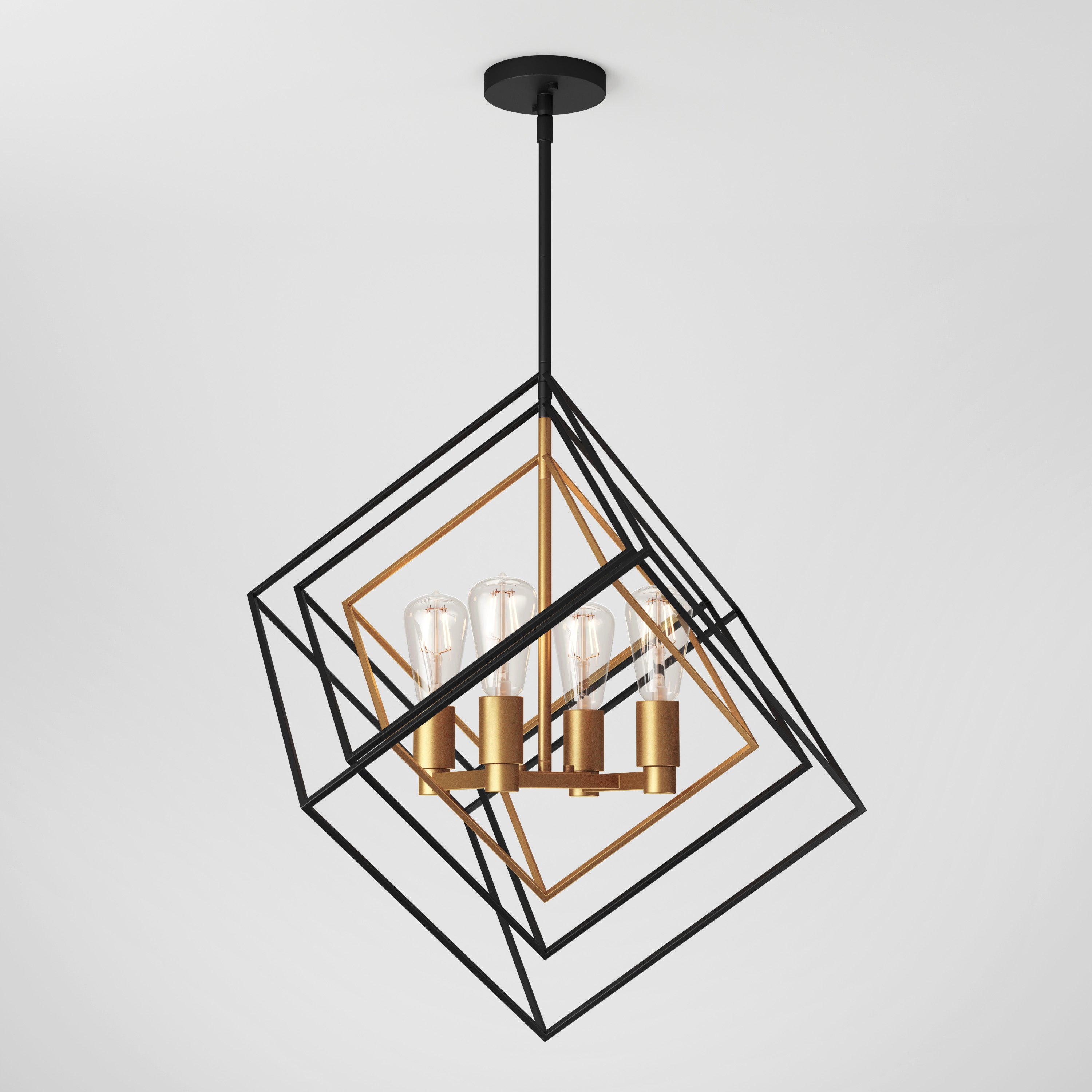 Harmonium mid-century pendant light black and gold | Artika