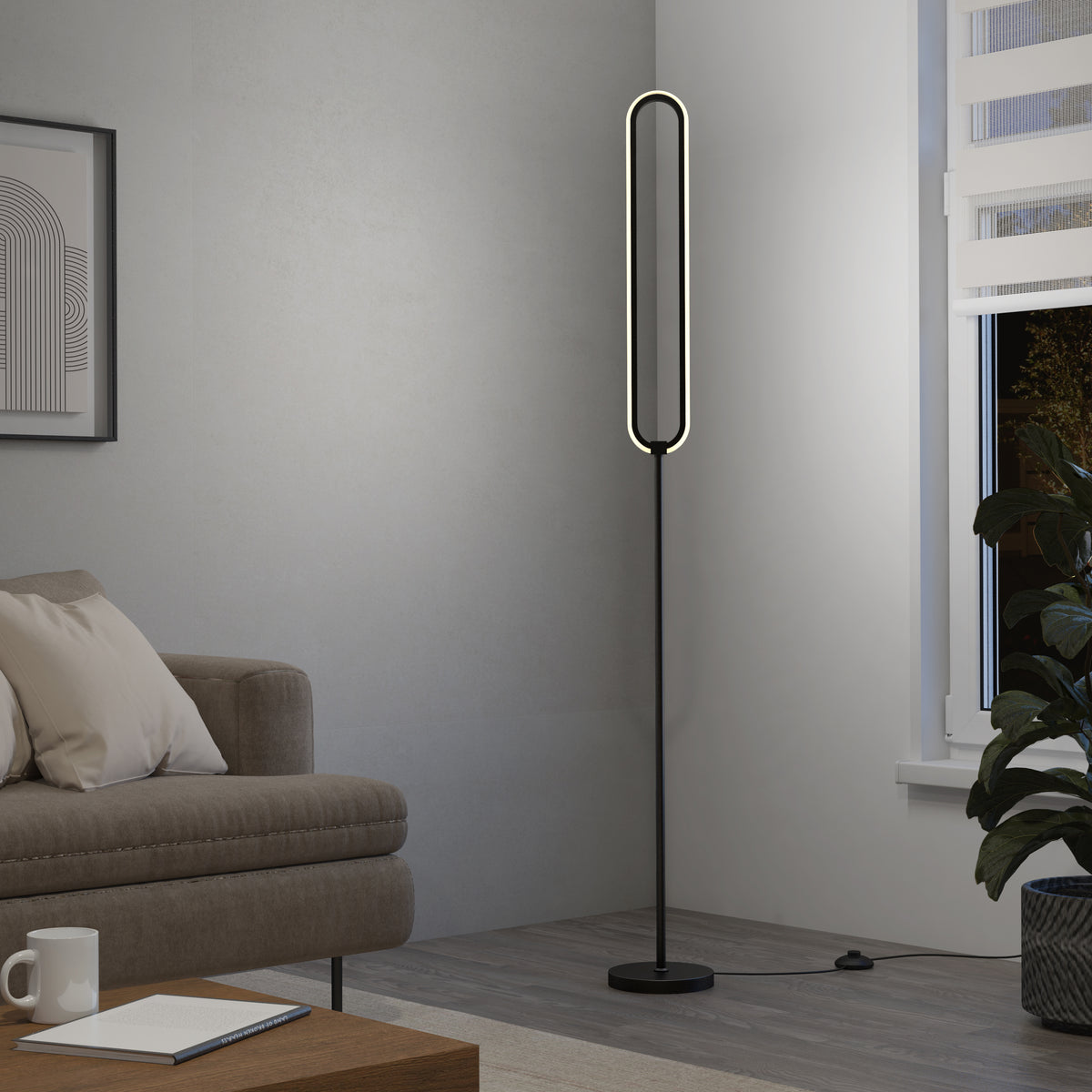 Leni dimmable LED modern floor lamp