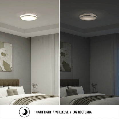 Hemisphere 15 in. LED flush mount light 5 CCT