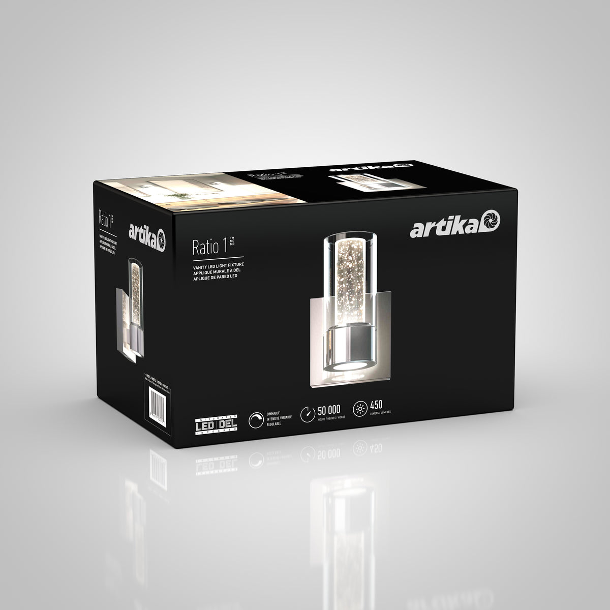Essence 4 pulg (11 cm) luminario de vanidad de 1 luz LED moderno para baño