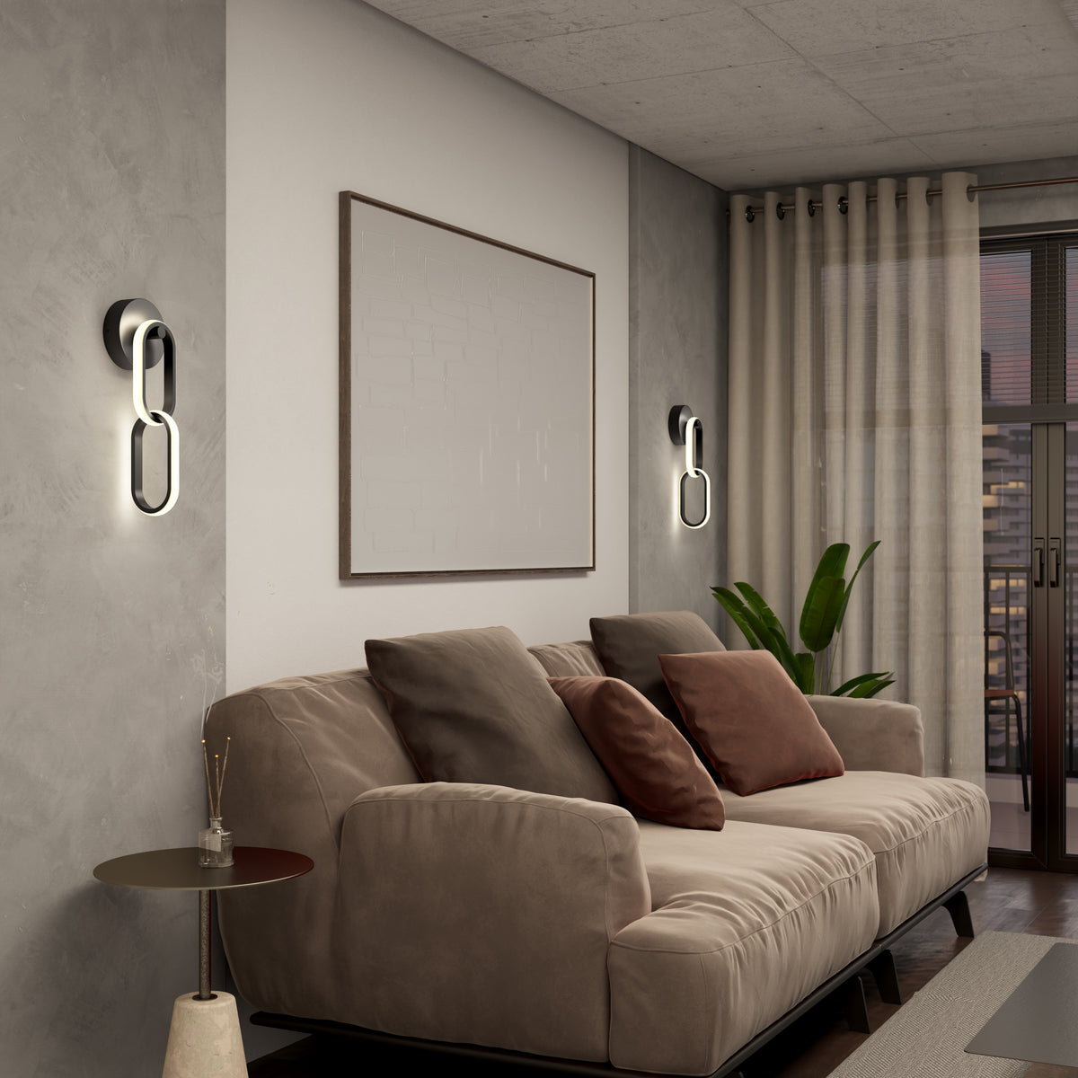 Catena lámpara de pared LED moderno 5 CCT
