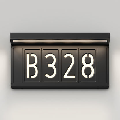 Bowen solar LED outdoor address wall light 5 CCT