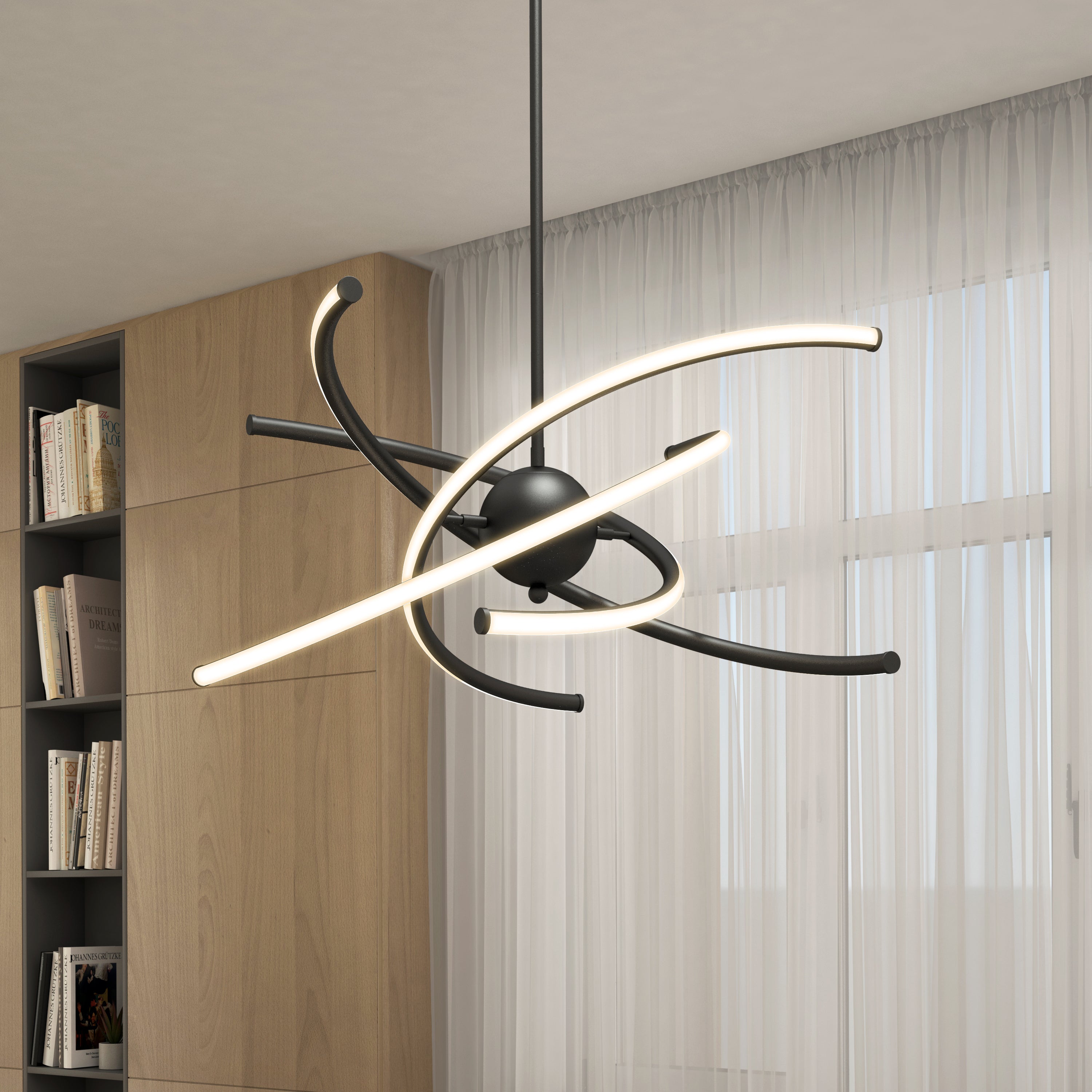 Silvio LED pendant light in Black | Artika Canada