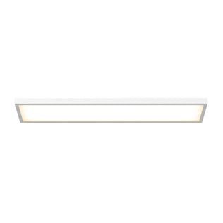 The Artika Skyshade smart RGB LED panel, rectangular with a white frame, installed flush on the ceiling against a white background.