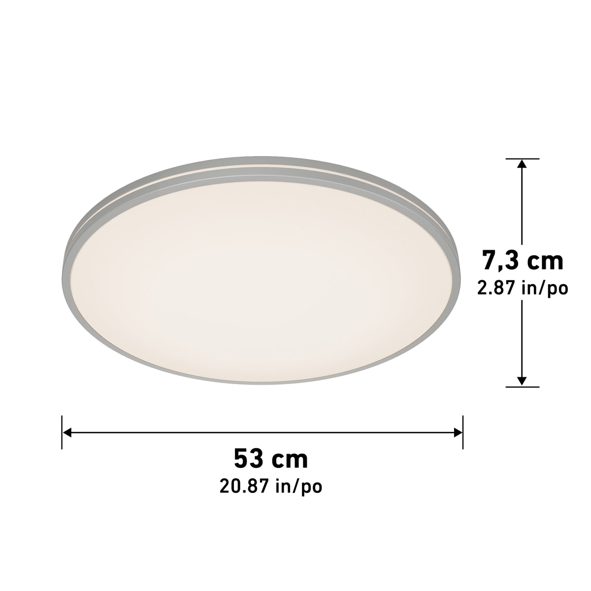Athos 21 in. LED flush mount light  - with remote