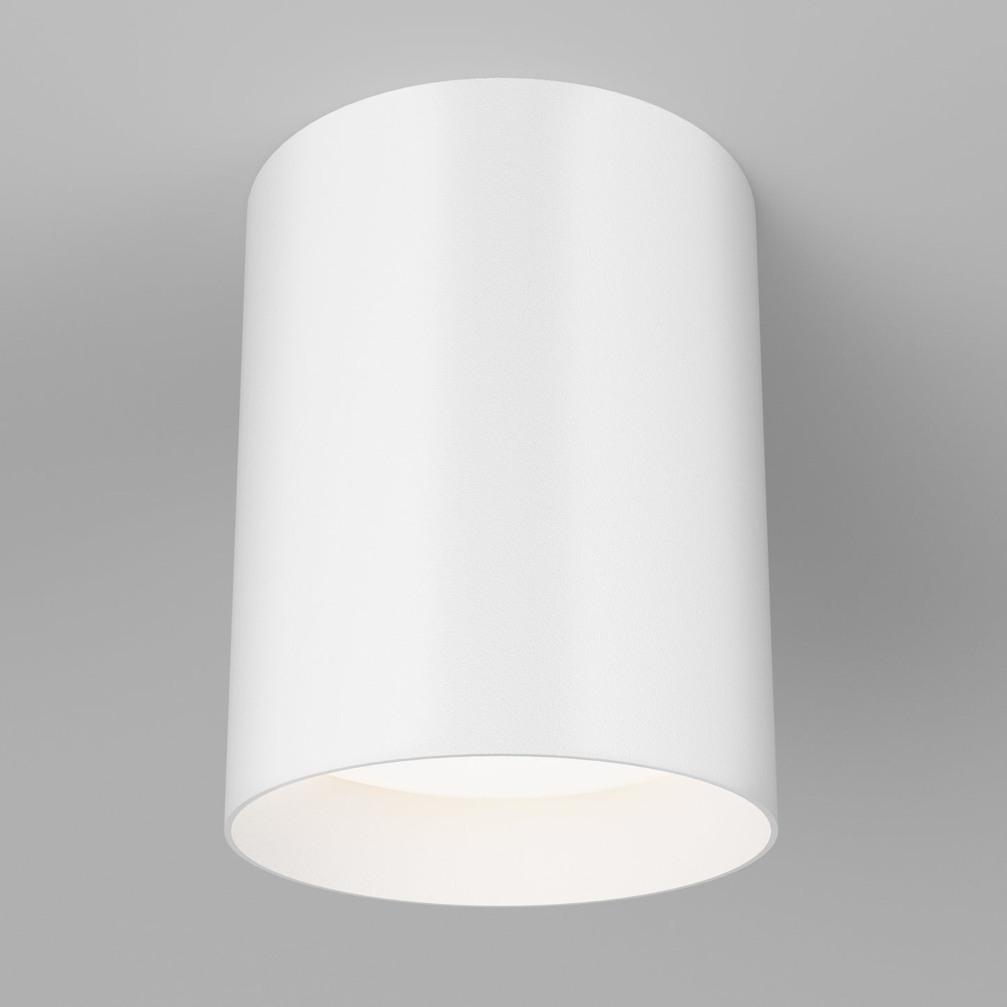 The Artika Radius LED flush mount light 3 CCT features a modern cylindrical design and mounts on gray ceilings. Its adjustable color temperature lets you customize ambiance for any space.