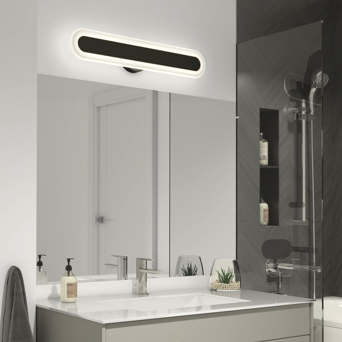 Pista 27 po (69 cm) luminaire de vanité DEL intégré 5 TCL pour salle de bain