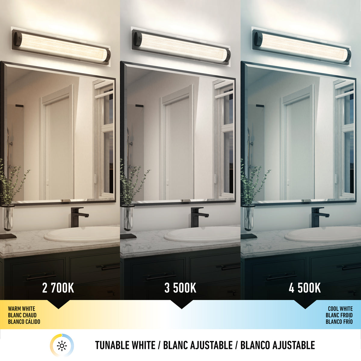 Glamour 27 pulg (69 cm) luminario de baño LED integrado 3 TCL para baño