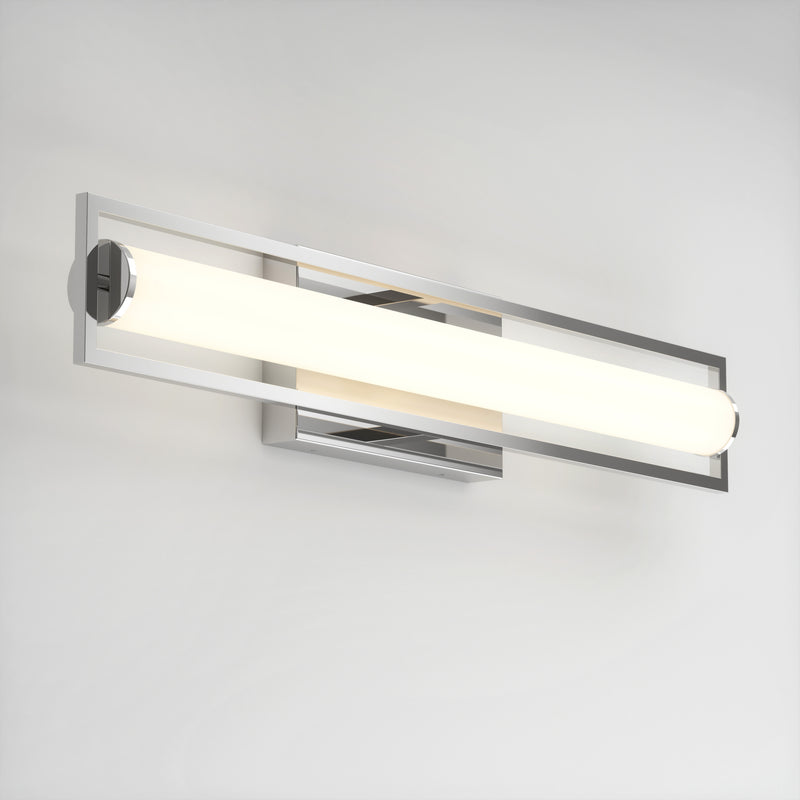 Rialto 27-in (69 cm) Integrated LED 3-CCT Vanity Light Bar for Bathroom, Chrome