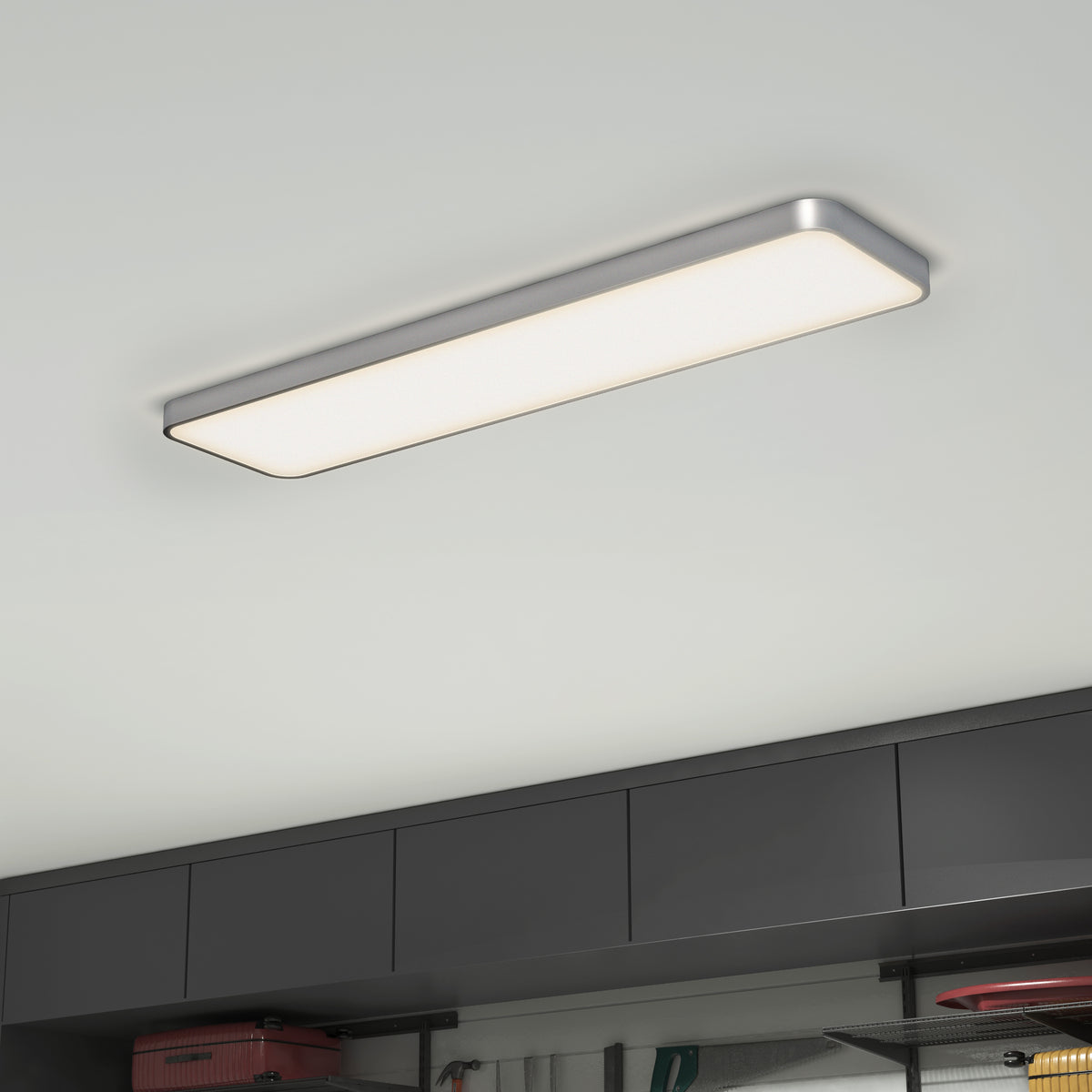 Europa 48 in. x 12 in. (122 x 30 cm) Modern Flush Mount Ceiling Light- with remote