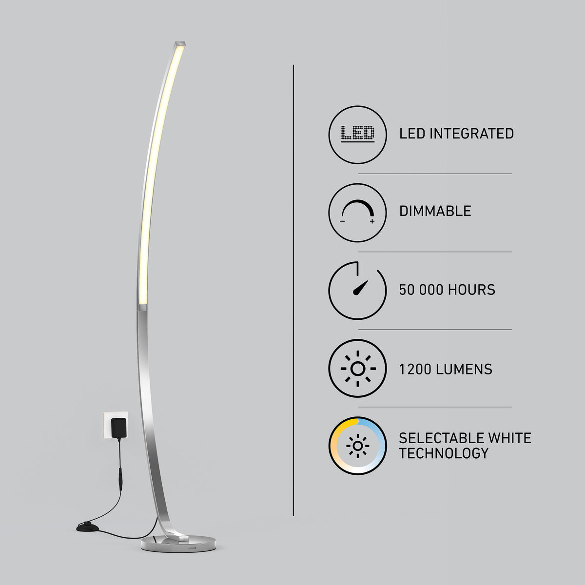 Lampadaire DEL Arc
