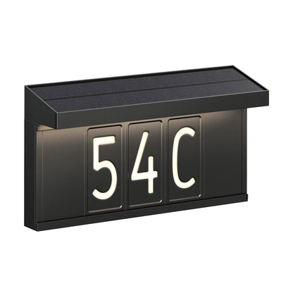 Bowen solar LED outdoor address wall light 5 CCT