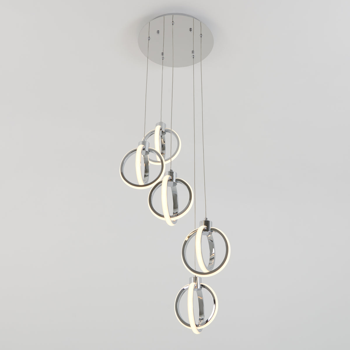 Soho modern 5-light LED pendant light
