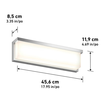 Bristol 18 po (46 cm) luminaire de vanité DEL intégré 3 TCL pour salle de bain