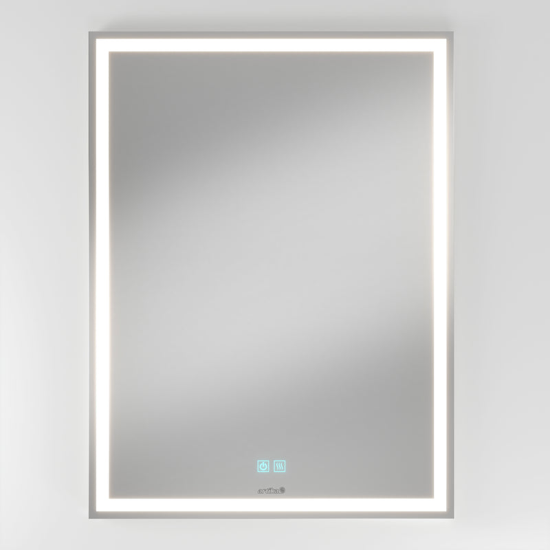 Aurea 24 in. x 31 in. (61 x 79 cm) Anti-Fog LED Bathroom Mirror, Frameless