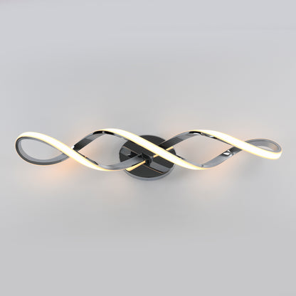 Swirl 27 po (68 cm) luminaire de vanité 3 lumières DEL moderne pour salle de bain