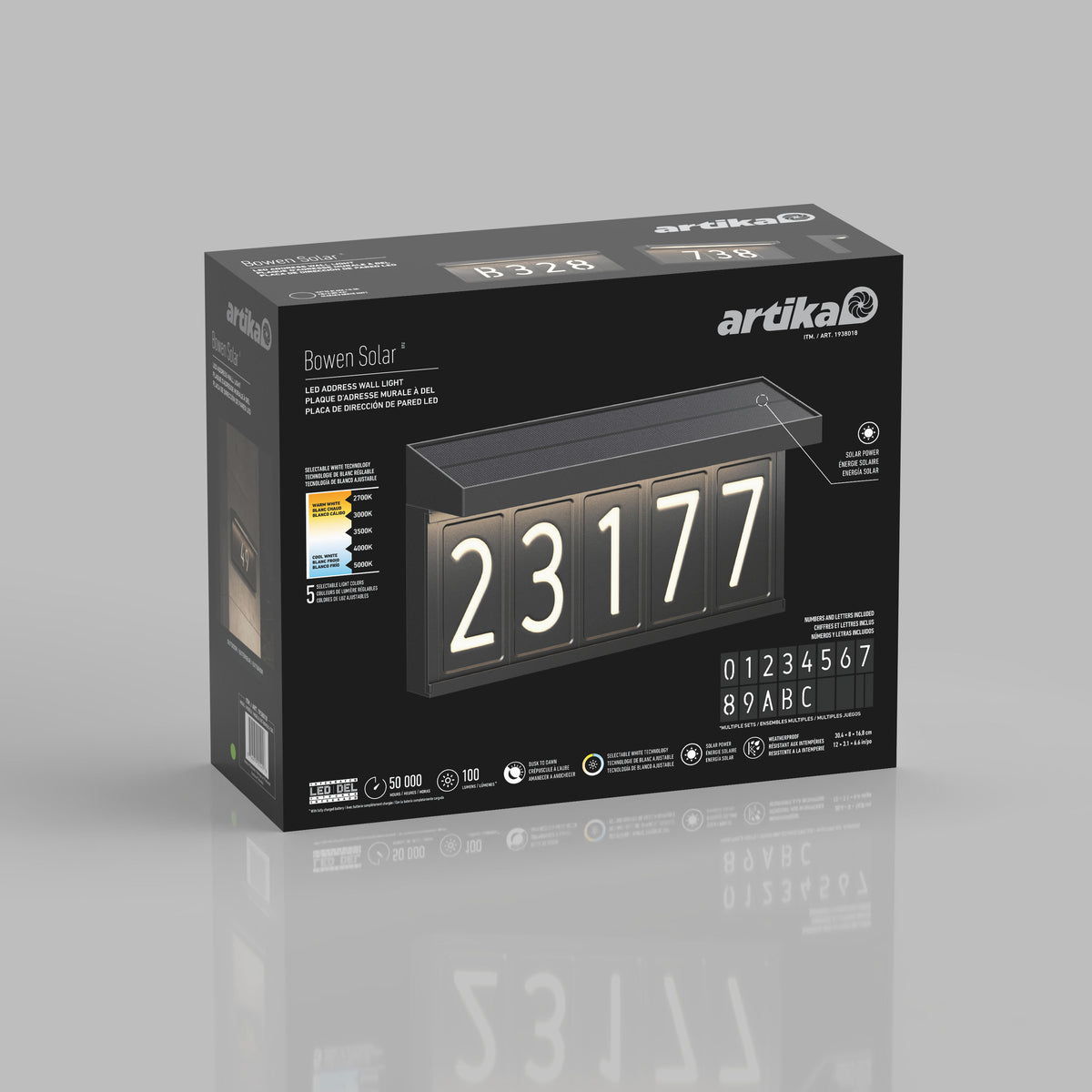Bowen luminaire solaire à DEL extérieur adresse 5 CCT