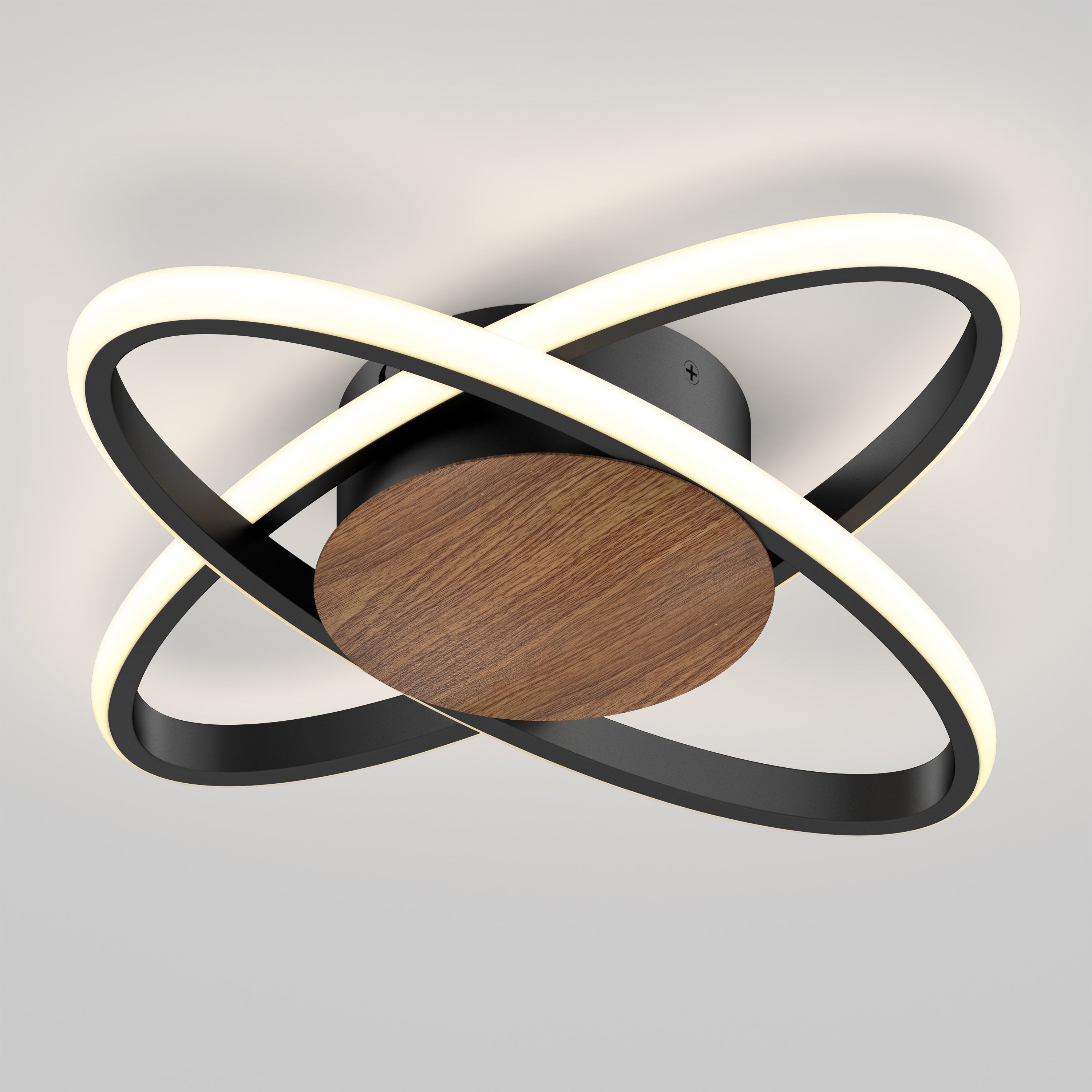 Atomic LED flush mount light in Walnut | Artika Canada