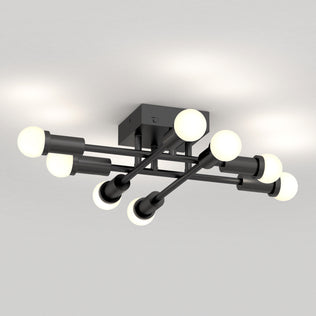The Artika Aristo LED flush mount 3 CCT features eight round bulbs on sleek rods for a modern, contemporary ceiling look.