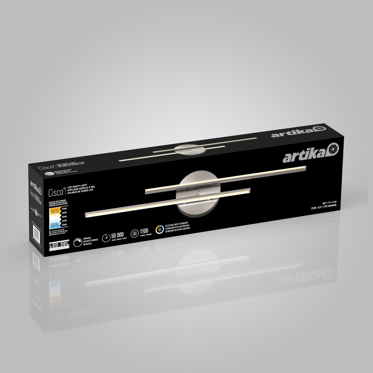 Cisco 27 pulg (69 cm) luminario de baño LED integrado 5 TCL para baño