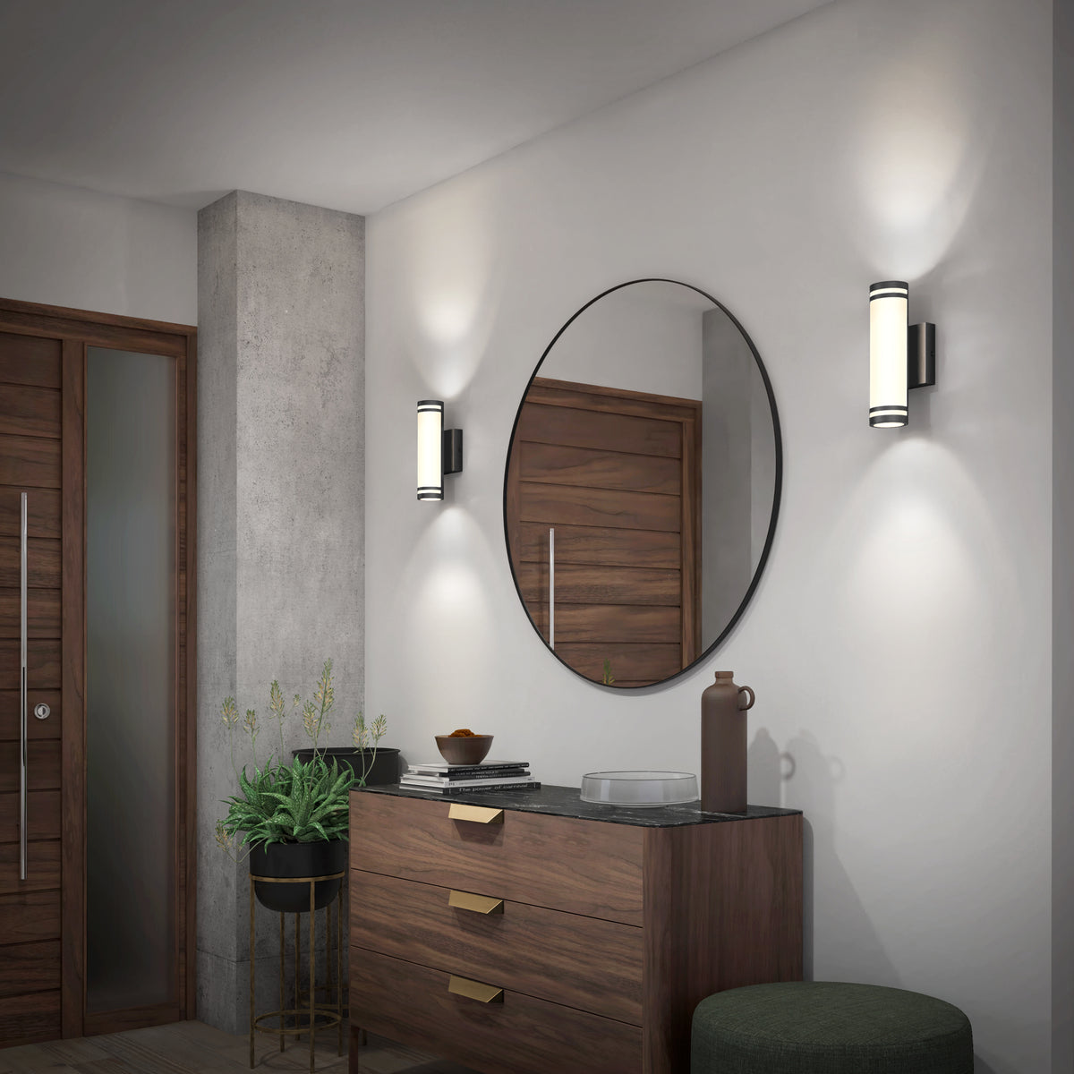 Bradley modern LED indoor-outdoor wall light 3 CCT