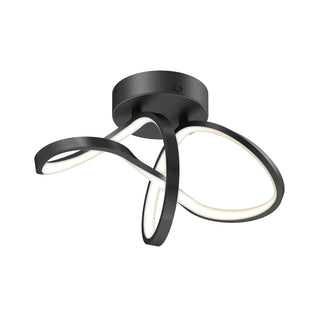 Artika Loop modern LED flush mount light features dimmable curved loops on a sleek round base with 3 CCT options.