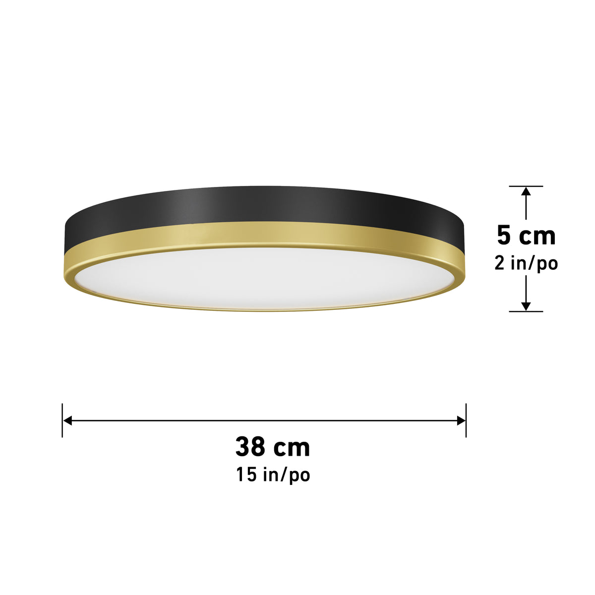 Kent luz de techo LED empotrada 38 cm (15 in.)