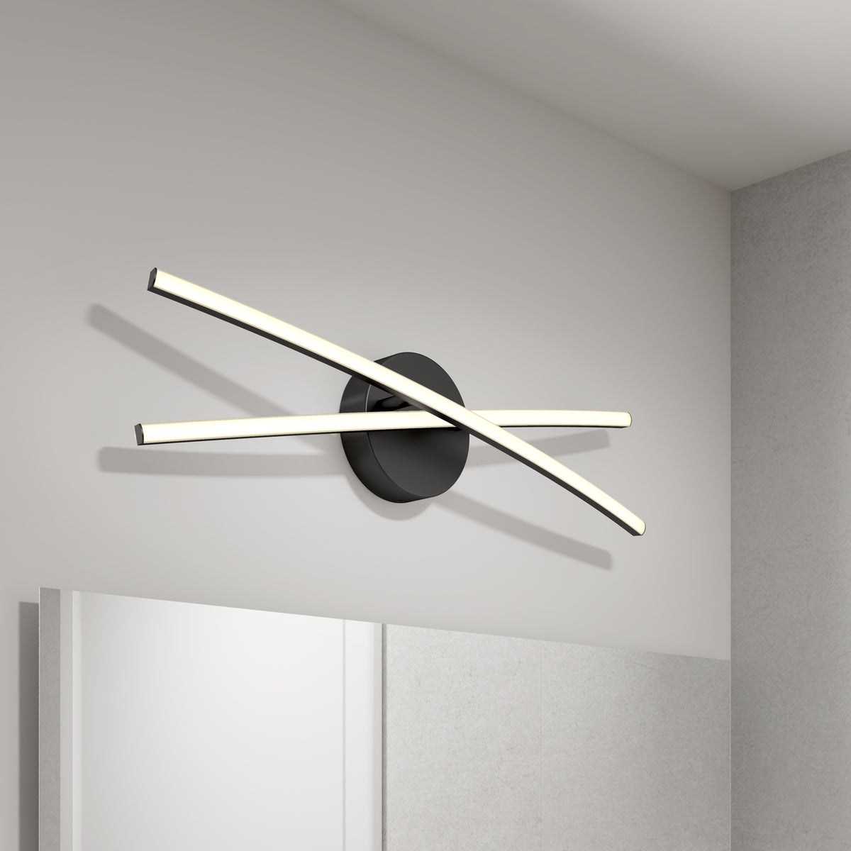 Orly 24 po (60 cm) luminaire de vanité DEL moderne intégré 3 TCL pour salle de bain