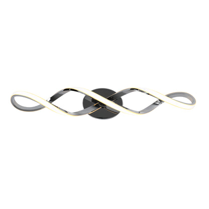 Swirl 27 po (68 cm) luminaire de vanité 3 lumières DEL moderne pour salle de bain