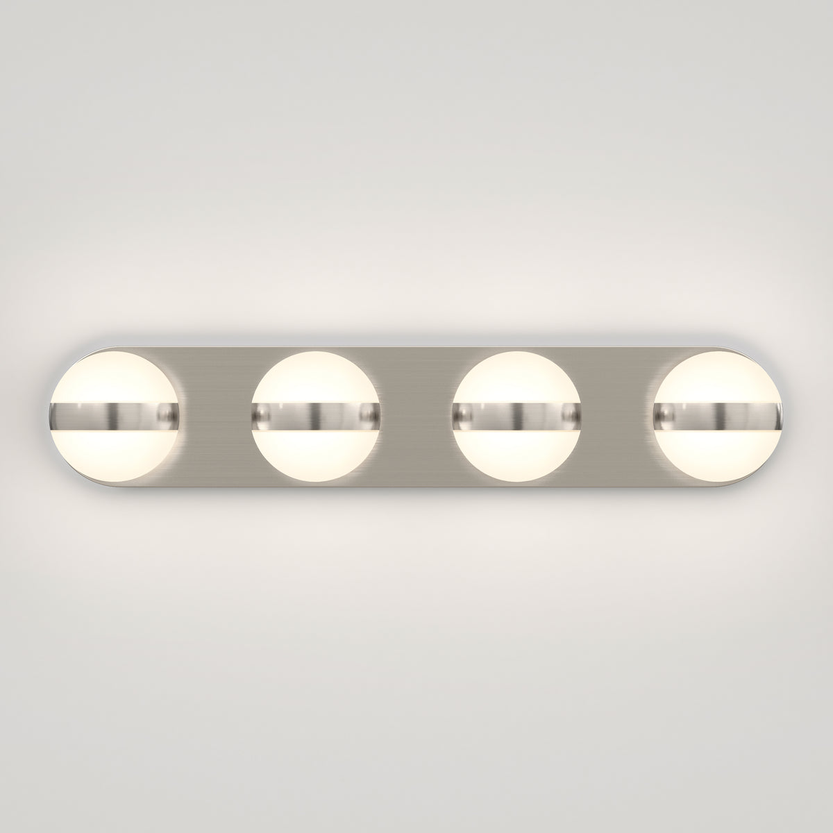 The Artika Baldric LED modern bathroom vanity light offers 4 round lights and 3 CCT for perfect mirror lighting.