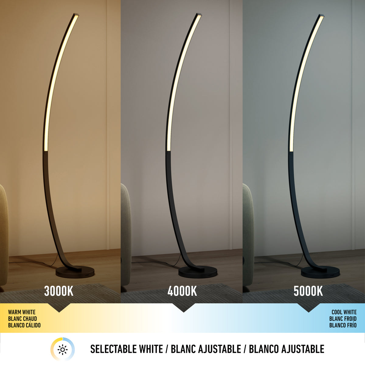 Lampadaire DEL Arc
