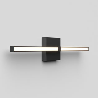The Artika Convertible Pro 24-in Integrated LED Vanity Light Bar features a modern rectangular design with a black base and dual horizontal bars, ideal for sleek bathroom vanities and plain white walls.